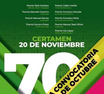 Certamen 20 de Noviembre amplía su convocatoria.