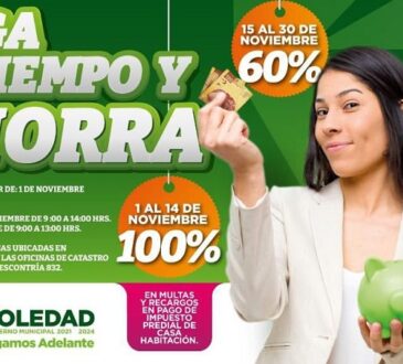La dirección de Catastro de Soledad invita a participar en el programa de descuentos en recargos del impuesto predial
