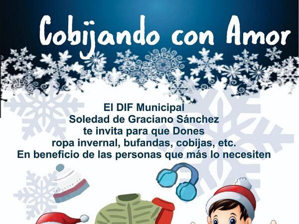 DIF de Soledad entregará ropa abrigadora a personas de comunidades alejadas