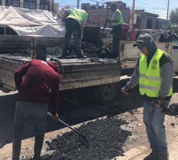 Intenso trabajo de bacheo en vialidades de Soledad de Graciano Sánchez