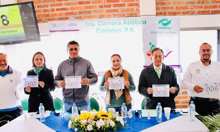 Ayuntamiento de Villa de Reyes y Conalep invitan a carrera atlética.