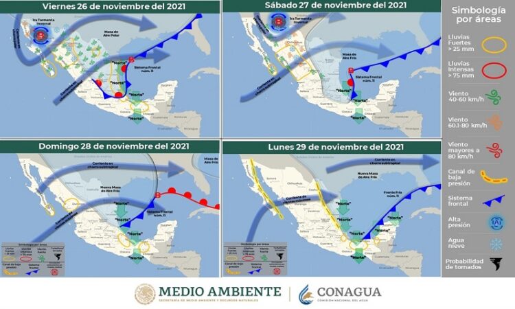 La primera tormenta invernal generará ambiente frío, viento fuerte y chubascos en zonas de San Luis Potosí durante el fin de semana