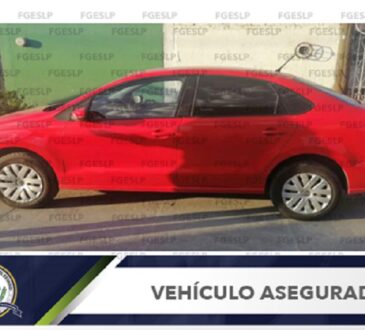 Fiscalía asegura un automóvil con reporte de robo en SGS