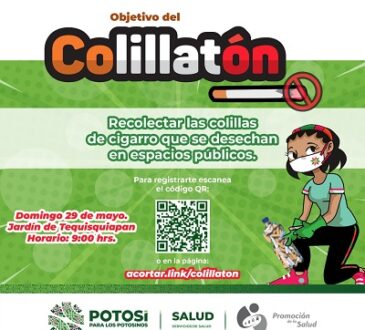 Convocan a participar en el 1er. Colillatón de San Luis Potosí