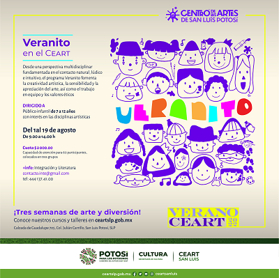 Campamento artístico de verano para niñas y niños en el CEART