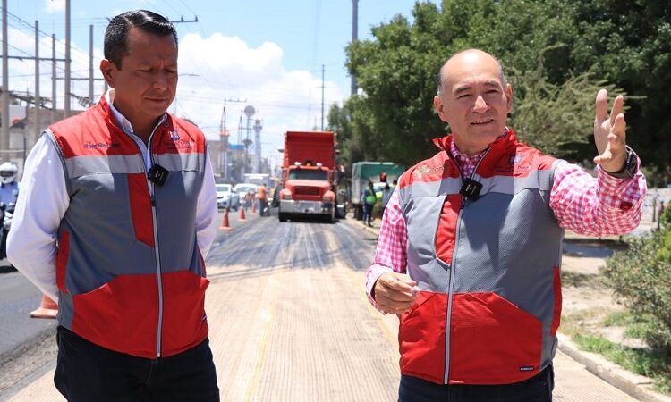 Alcalde Enrique Galindo supervisó rehabilitación de avenida Salk; “avanzamos sin escatimar en nada”, señaló