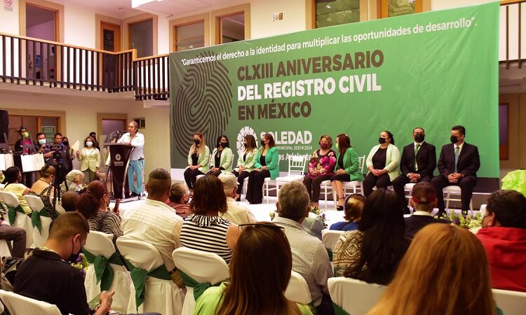 Celebra Soledad de Graciano Sánchez aniversario CLXIII del Registro Civil en México