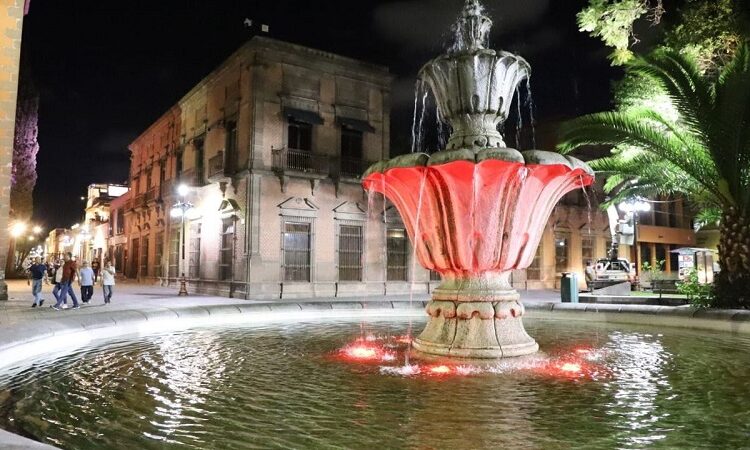 Con alumbrado táctico, alcalde Enrique Galindo da nueva luz y esplendor a San Francisco y Aranzazú