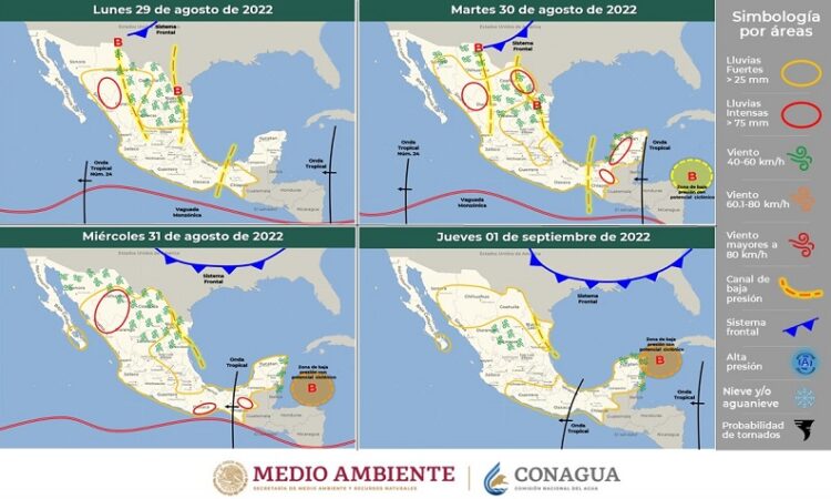 Se mantiene pronóstico de chubascos y ambiente vespertino caluroso durante la semana para San Luis Potosí