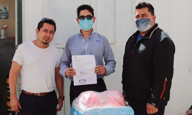 Protección Civil de Villa de Reyes recibió donación de equipo de la empresa AGC