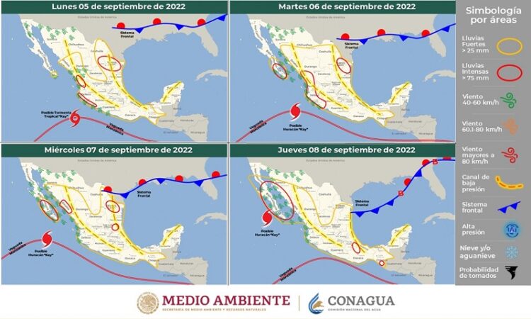 Un canal de baja presión propiciará lluvias fuertes durante la semana en regiones de San Luis Potosí