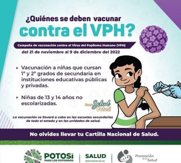 Inicia vacunación contra VPH para niñas de 13 a 14 años en todo el Estado
