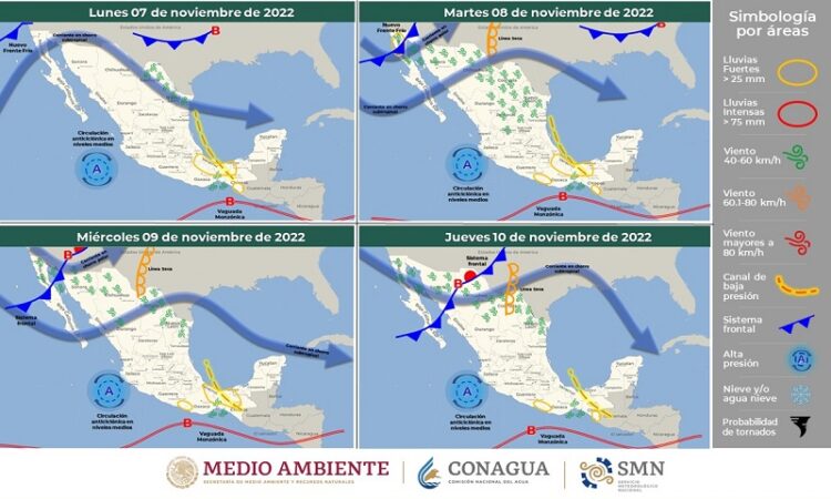 Una circulación anticiclónica ocasionará ambiente vespertino cálido durante la semana en zonas de San Luis Potosí