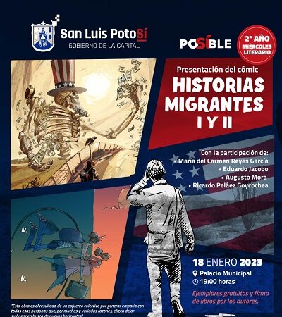 Se presentan los Cómics Historias de Migrantes I y II en Palacio Municipal, dentro del Miércoles Literario
