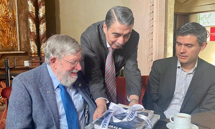 Rector de la UASLP Dr. Alejandro Zermeño se reune con Dr. William Phillips, Premio Nobel de Física