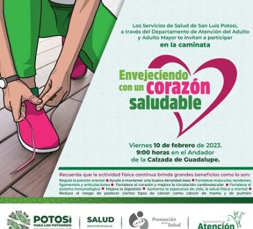 Invitan a la caminata “Envejeciendo con un corazón saludable”