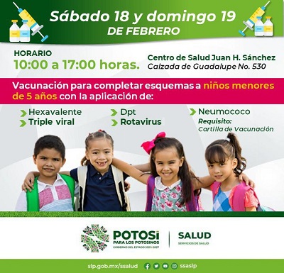 Anuncia Salud campaña de vacunación en esquemas básicos, este fin de semana