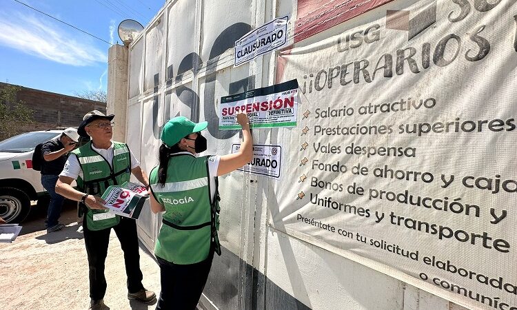 Protección Civil del Estado y SEGAM clausuran yesera en Los Gómez por incumplir normatividad