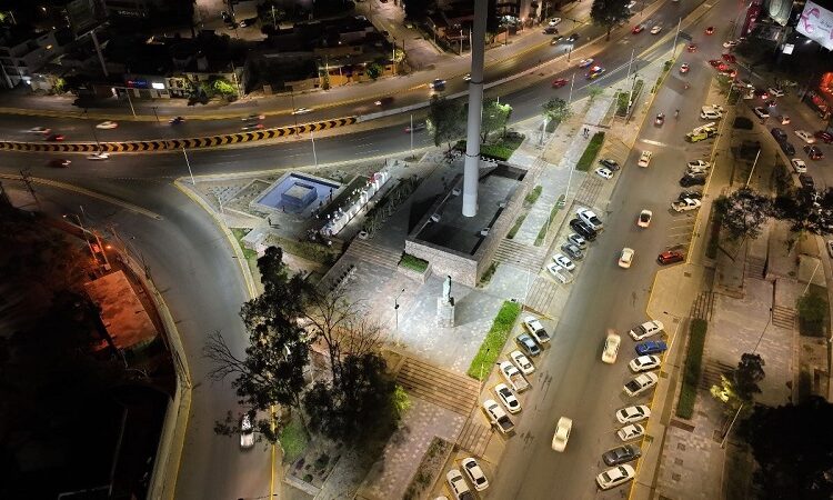 Con Alumbrado Táctico, Gobierno de la Capital recupera emblemático espacio del asta de la bandera monumental